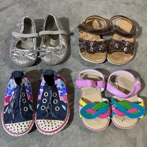 Baby Girl size 3 shoe collection of 4